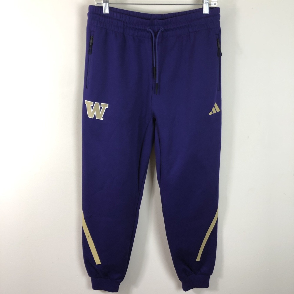 Adidas UW Washington Huskies Team Issued Z.N.E. Joggers Pants Women's M Purple
